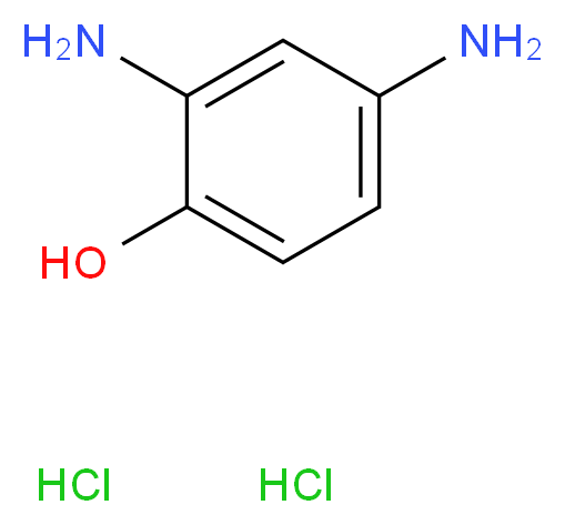 2,4-二氨基苯酚 二盐酸盐_分子结构_CAS_137-09-7)