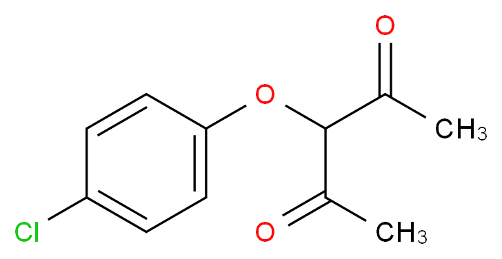 3-(4-chlorophenoxy)pentane-2,4-dione_分子结构_CAS_31168-10-2)