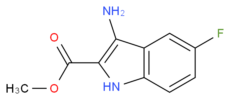 3-Amino-5-fluoro-1H-indole-2-carboxylic acid methyl ester_分子结构_CAS_436088-83-4)
