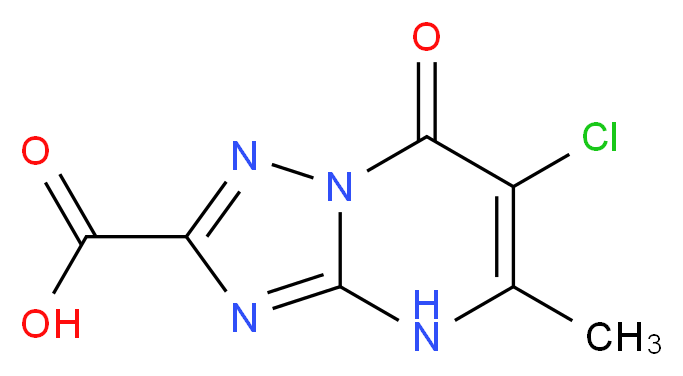 6-Chloro-5-methyl-7-oxo-4,7-dihydro-[1,2,4]-triazolo[1,5-a]pyrimidine-2-carboxylic acid_分子结构_CAS_)