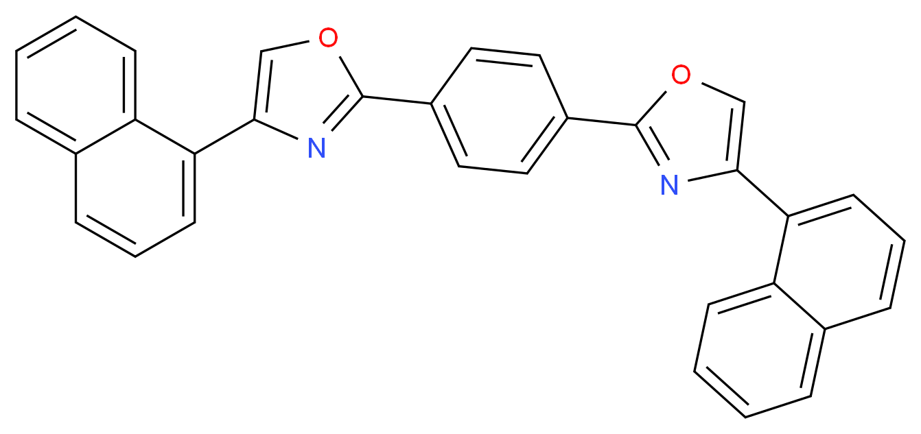 1,4-bis-(1-NAPHTHYLOXAZOLYL)BENZENE_分子结构_CAS_20739-77-9)