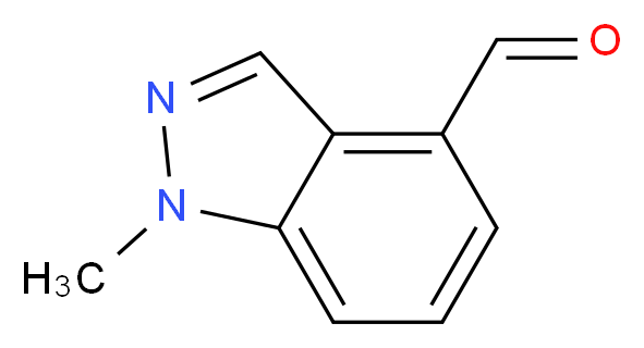 1-methyl-1H-indazole-4-carbaldehyde_分子结构_CAS_1053665-56-3