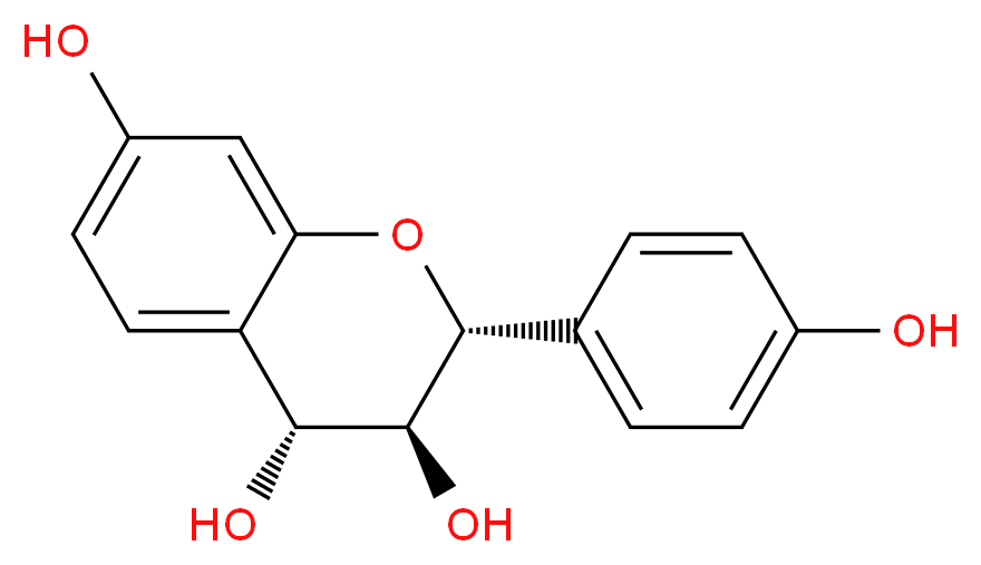 (2R,3S,4R)-2-(4-hydroxyphenyl)-3,4-dihydro-2H-1-benzopyran-3,4,7-triol_分子结构_CAS_38412-82-7