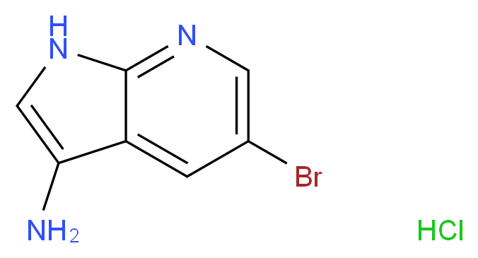 5-Bromo-1H-pyrrolo[2,3-b]pyridin-3-amine hydrochloride_分子结构_CAS_)