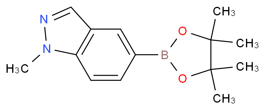 1-methyl-5-(tetramethyl-1,3,2-dioxaborolan-2-yl)-1H-indazole_分子结构_CAS_1235469-00-7