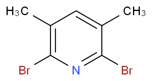 2,6-dibromo-3,5-dimethylpyridine_分子结构_CAS_117846-58-9