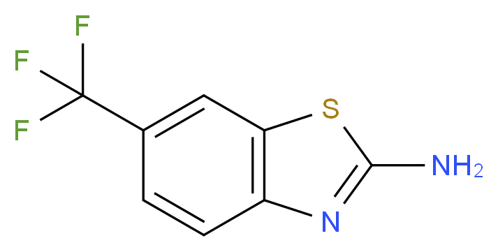 2-Amino-6-(trifluoromethyl)benzothiazole_分子结构_CAS_777-12-8)