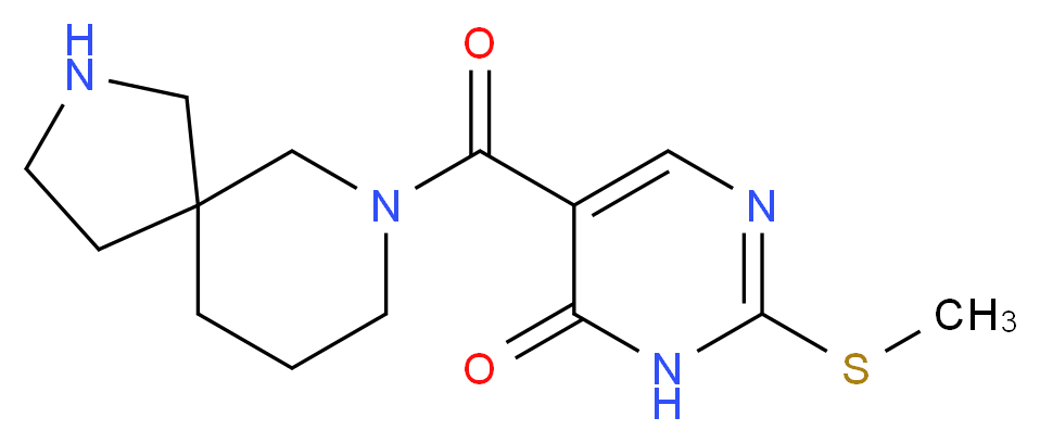 5-(2,7-diazaspiro[4.5]dec-7-ylcarbonyl)-2-(methylthio)pyrimidin-4(3H)-one_分子结构_CAS_)