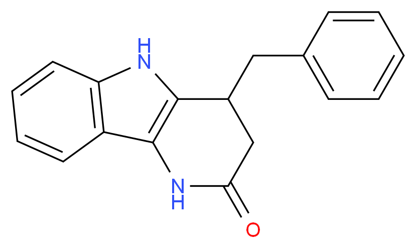 4-benzyl-1,3,4,5-tetrahydro-2H-pyrido[3,2-b]indol-2-one_分子结构_CAS_)