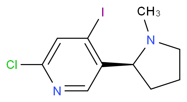 2-chloro-4-iodo-5-[(2S)-1-methylpyrrolidin-2-yl]pyridine_分子结构_CAS_913264-28-5