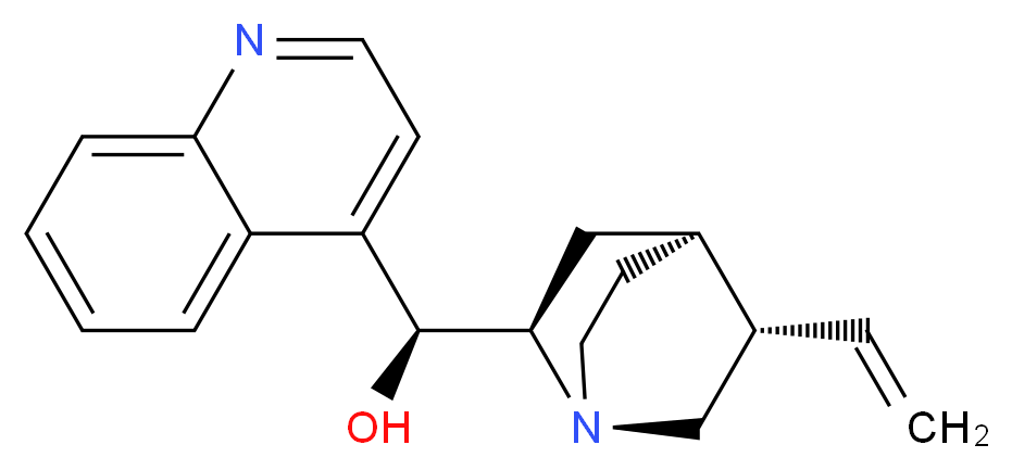 (+)-Quinolin-4-yl(5-vinylquinuclidin-2-yl)methanol_分子结构_CAS_118-10-5)