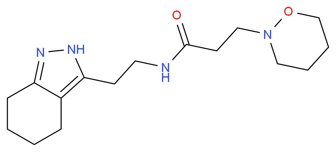3-(1,2-oxazinan-2-yl)-N-[2-(4,5,6,7-tetrahydro-2H-indazol-3-yl)ethyl]propanamide_分子结构_CAS_)