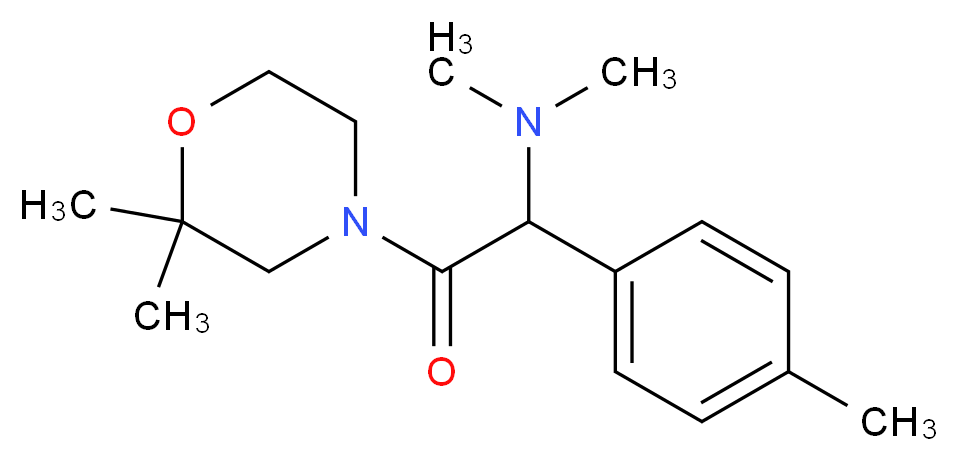 2-(2,2-dimethyl-4-morpholinyl)-N,N-dimethyl-1-(4-methylphenyl)-2-oxoethanamine_分子结构_CAS_)