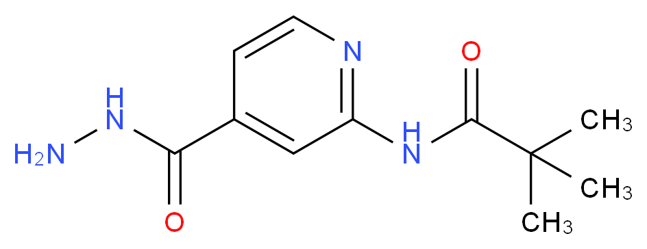 N-(4-Hydrazinocarbonyl-pyridin-2-yl)-2,2-dimethyl-propionamide_分子结构_CAS_470463-39-9)