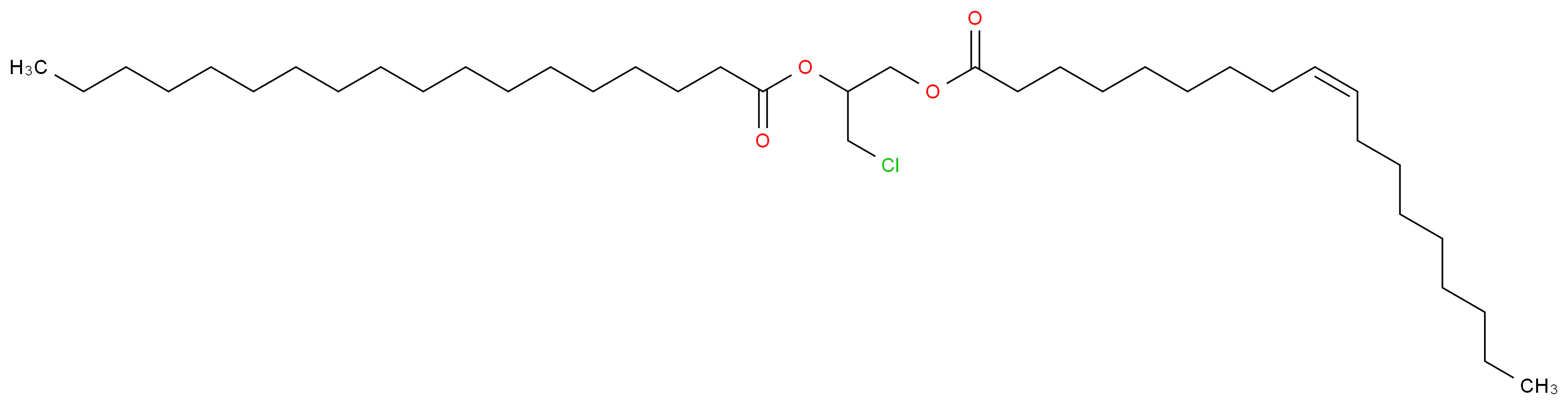 3-chloro-2-(octadecanoyloxy)propyl (9Z)-octadec-9-enoate_分子结构_CAS_1336935-05-7