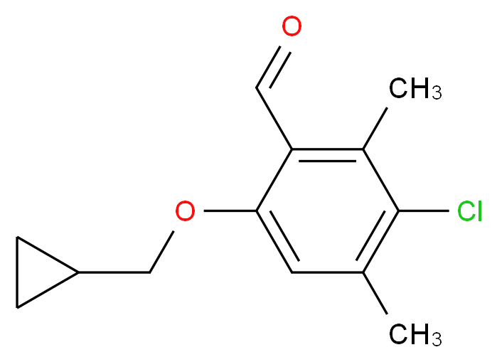 3-Chloro-6-(cyclopropylmethoxy)-2,4-dimethylbenzaldehyde_分子结构_CAS_)