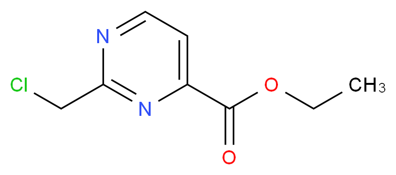 ethyl 2-(chloromethyl)pyrimidine-4-carboxylate_分子结构_CAS_944899-56-3