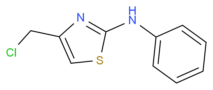 (4-Chloromethyl-thiazol-2-yl)-phenyl-amine_分子结构_CAS_35199-21-4)