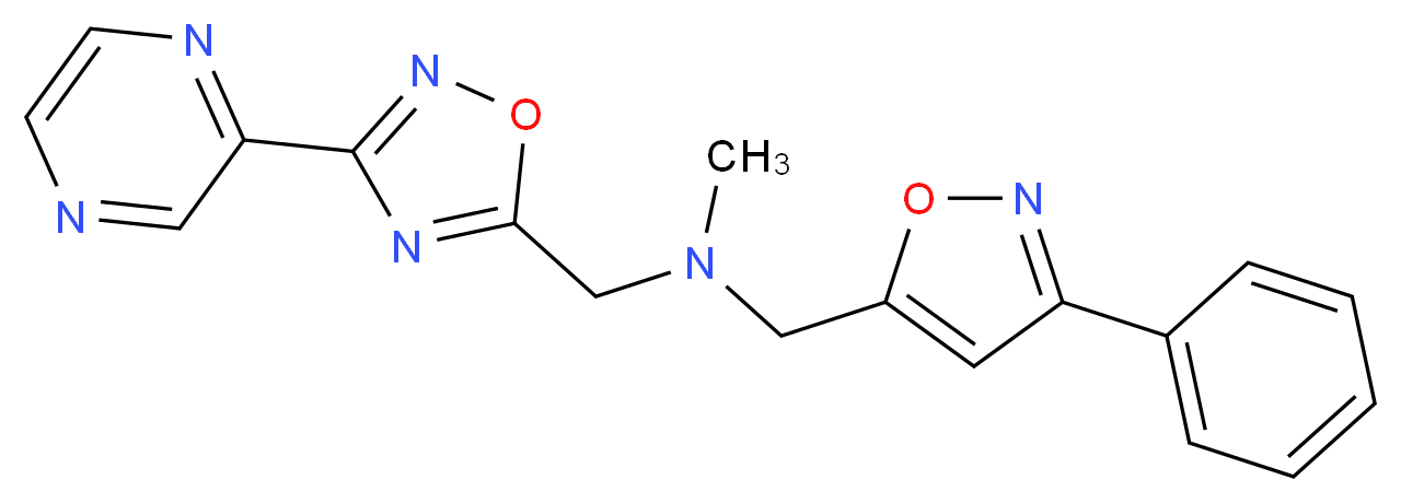 N-methyl-1-(3-phenyl-5-isoxazolyl)-N-{[3-(2-pyrazinyl)-1,2,4-oxadiazol-5-yl]methyl}methanamine_分子结构_CAS_)