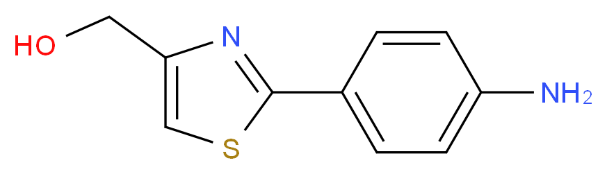 [2-(4-aminophenyl)-1,3-thiazol-4-yl]methanol_分子结构_CAS_145293-21-6