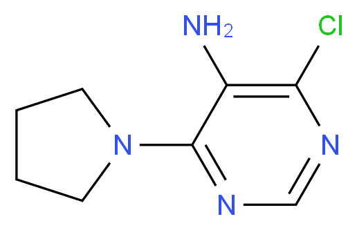 4-Chloro-6-pyrrolidin-1-yl-pyrimidin-5-ylamine_分子结构_CAS_626217-76-3)