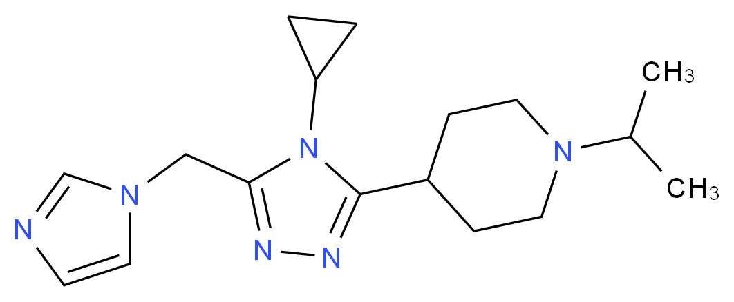 4-[4-cyclopropyl-5-(1H-imidazol-1-ylmethyl)-4H-1,2,4-triazol-3-yl]-1-isopropylpiperidine_分子结构_CAS_)