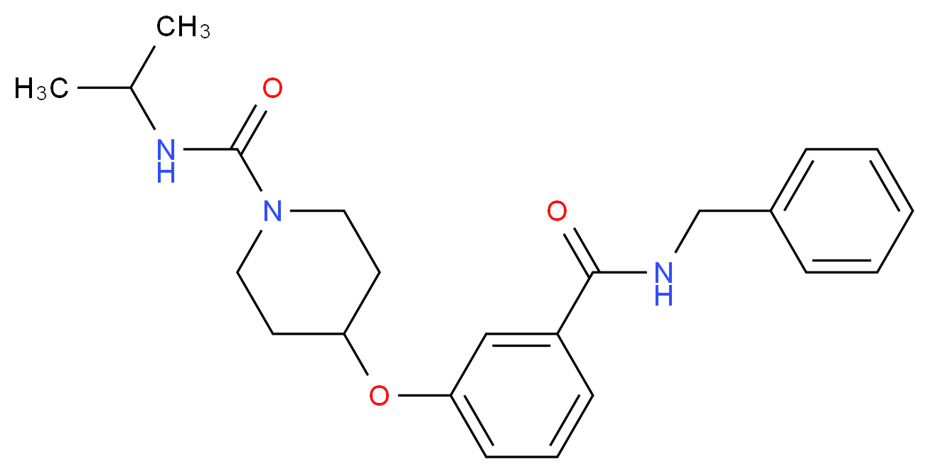 4-{3-[(benzylamino)carbonyl]phenoxy}-N-isopropylpiperidine-1-carboxamide_分子结构_CAS_)