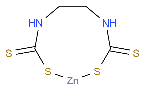 1,3-dithia-5,8-diaza-2-zincacyclononane-4,9-dithione_分子结构_CAS_12122-67-7