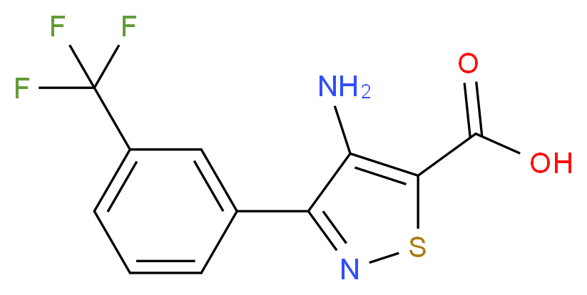 4-amino-3-[3-(trifluoromethyl)phenyl]-1,2-thiazole-5-carboxylic acid_分子结构_CAS_82114-19-0