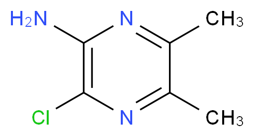 3-chloro-5,6-dimethylpyrazin-2-amine_分子结构_CAS_39213-71-3