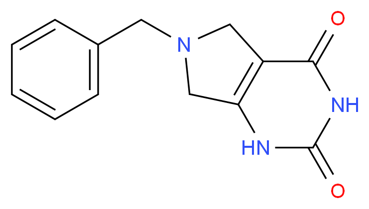 6-Benzyl-6,7-dihydro-1H-pyrrolo[3,4-d]-pyrimidine-2,4(3H,5H)-dione_分子结构_CAS_635698-34-9)