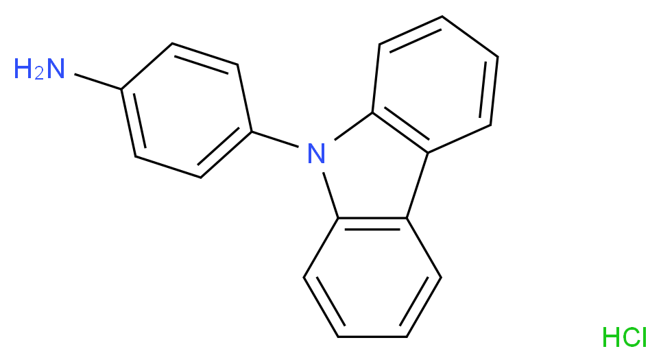 9-(4-氨基苯基)咔唑盐酸盐_分子结构_CAS_312700-07-5)