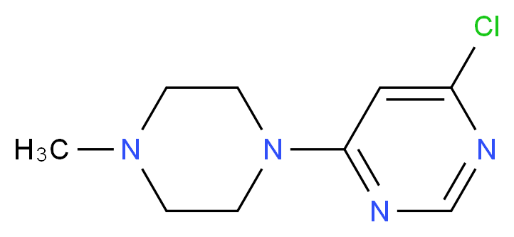 4-chloro-6-(4-methylpiperazin-1-yl)pyrimidine_分子结构_CAS_27174-60-3