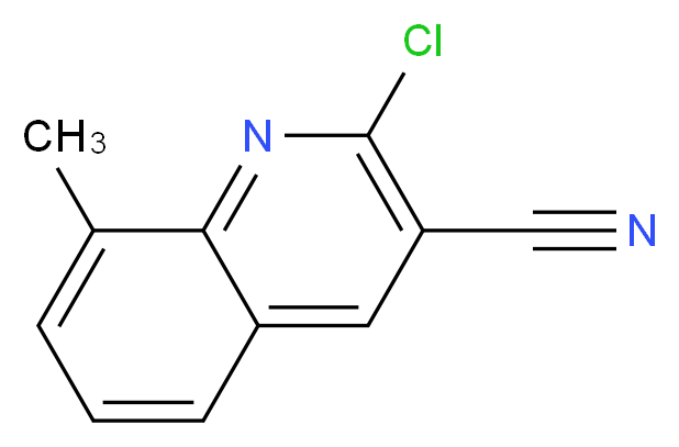 2-CHLORO-8-METHYLQUINOLINE-3-CARBONITRILE_分子结构_CAS_136812-21-0)