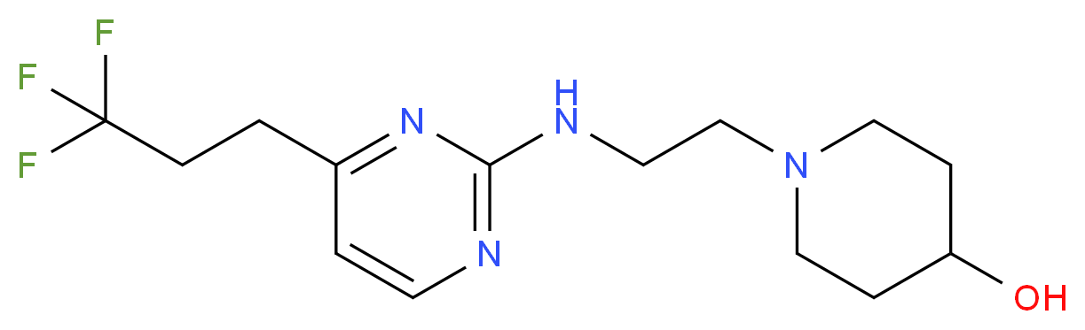 1-(2-{[4-(3,3,3-trifluoropropyl)pyrimidin-2-yl]amino}ethyl)piperidin-4-ol_分子结构_CAS_)