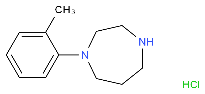 1-(2-Methylphenyl)homopiperazine hydrochloride 98%_分子结构_CAS_)