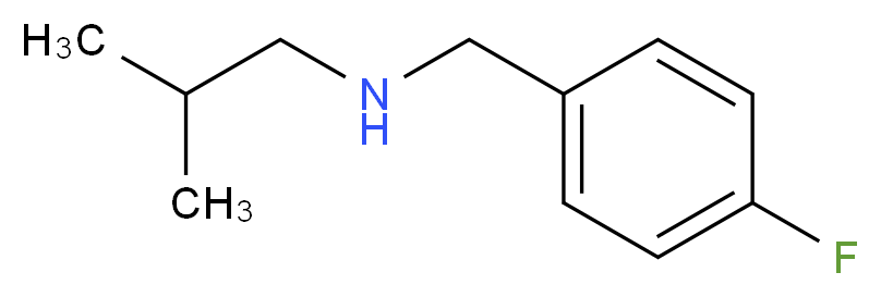 4-Fluoro-N-isobutylbenzylamine_分子结构_CAS_359446-04-1)