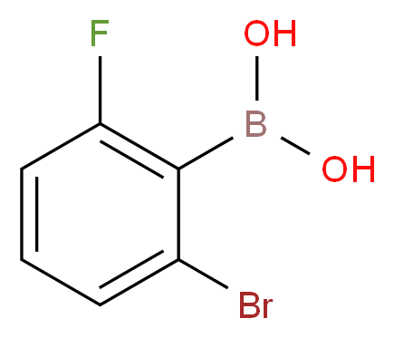 2-溴-6-氟苯硼酸_分子结构_CAS_913835-80-0)