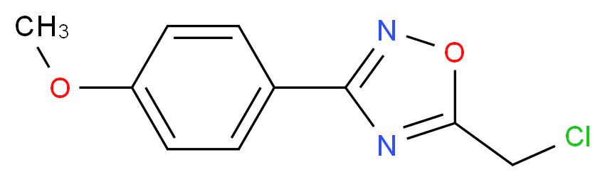 5-Chloromethyl-3-(4-methoxyphenyl)-[1,2,4] oxadiazole_分子结构_CAS_57238-76-3)