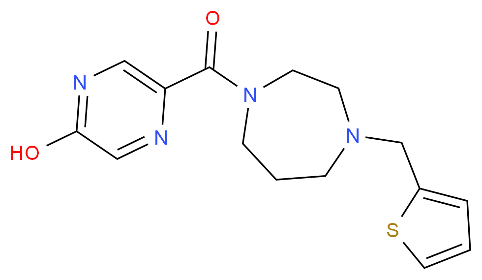 5-{[4-(2-thienylmethyl)-1,4-diazepan-1-yl]carbonyl}-2-pyrazinol_分子结构_CAS_)