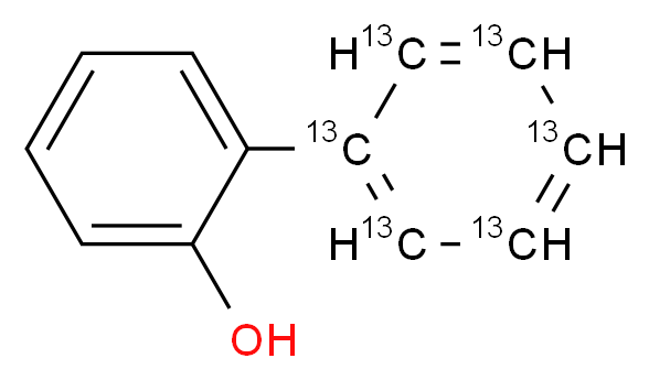 2-[(1,2,3,4,5,6-<sup>1</sup><sup>3</sup>C<sub>6</sub>)phenyl]phenol_分子结构_CAS_287389-48-4