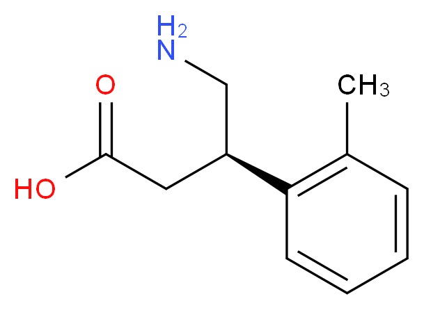 (3R)-4-amino-3-(2-methylphenyl)butanoic acid_分子结构_CAS_1260609-65-1