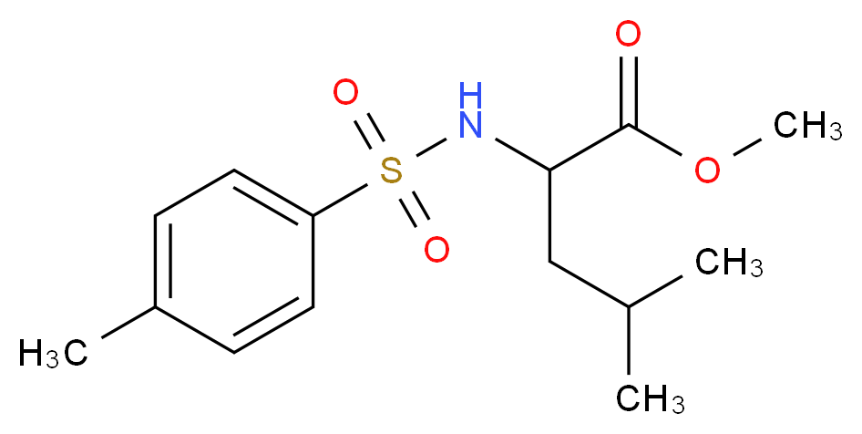 methyl 4-methyl-2-(4-methylbenzenesulfonamido)pentanoate_分子结构_CAS_51220-84-9