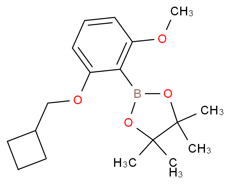 2-Cyclobutylmethoxy-6-methoxyphenylboronic acid pinacol ester_分子结构_CAS_1204580-86-8)