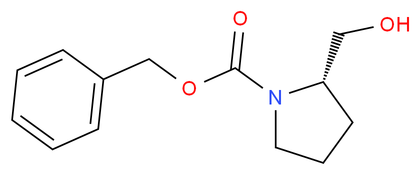 benzyl (2S)-2-(hydroxymethyl)pyrrolidine-1-carboxylate_分子结构_CAS_6216-63-3