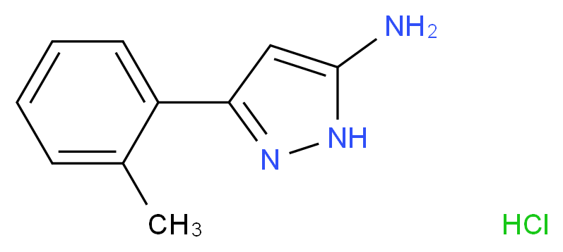 5-o-Tolyl-2H-pyrazol-3-ylamine hydrochloride_分子结构_CAS_)