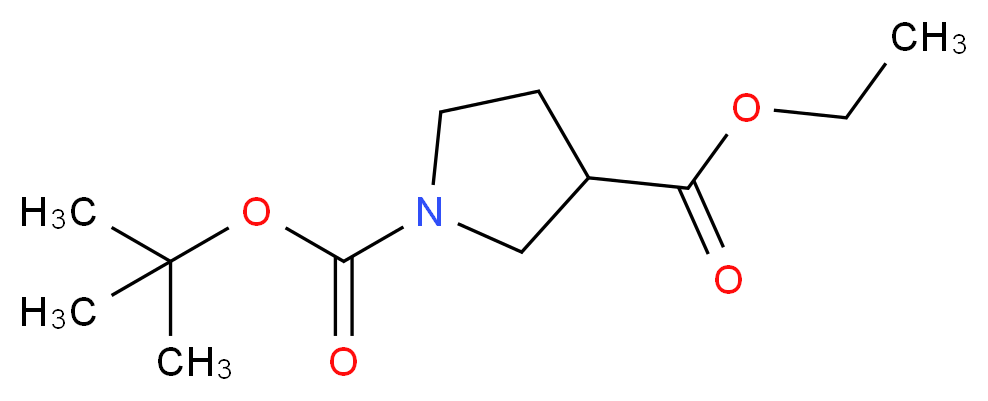 1-tert-butyl 3-ethyl pyrrolidine-1,3-dicarboxylate_分子结构_CAS_1158751-03-1