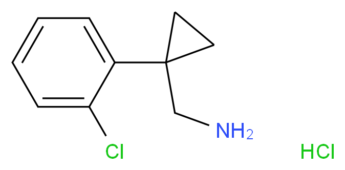 C-[1-(2-Chloro-phenyl)-cyclopropyl]-methylamine hydrochloride_分子结构_CAS_)