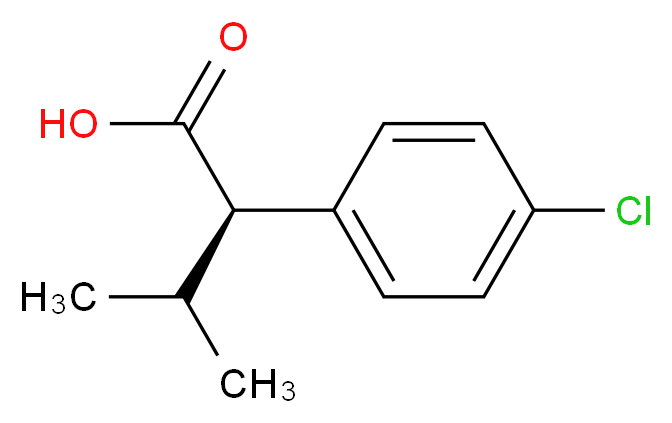 (R)-2-(4-Chloro-phenyl)-3-methyl-butyric acid_分子结构_CAS_63640-09-5)