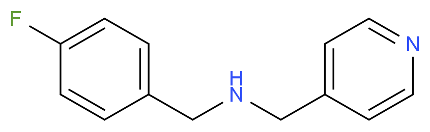 [(4-fluorophenyl)methyl](pyridin-4-ylmethyl)amine_分子结构_CAS_869945-23-3